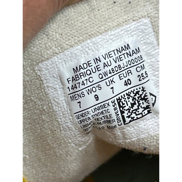 Converse Yellow Patent Leather Chuck Taylor All-Star High Top Sneakers Unisex M7 - Picture 7 of 9